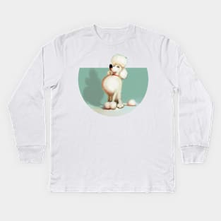 Poodle dog Kids Long Sleeve T-Shirt
